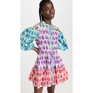 Charina Sarte Philippine Tunic Dress Puff Sleeve Multicolor Paisley Size XL